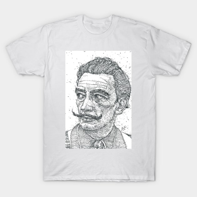 SALVADOR DALI - ink portrait T-Shirt by lautir